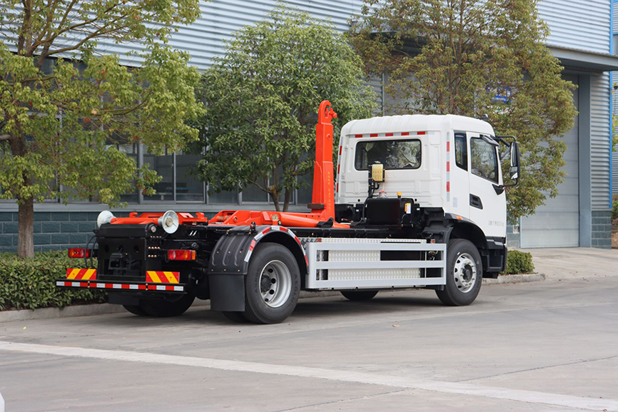 東風天錦14方純電動車廂可卸式垃圾車圖片4